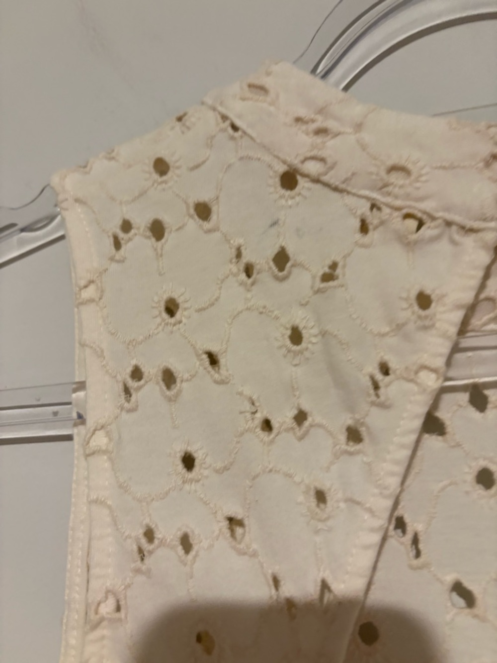 Free People Eyelet Keyhole Tank Top Ivory size Large - Picture 8 of 8